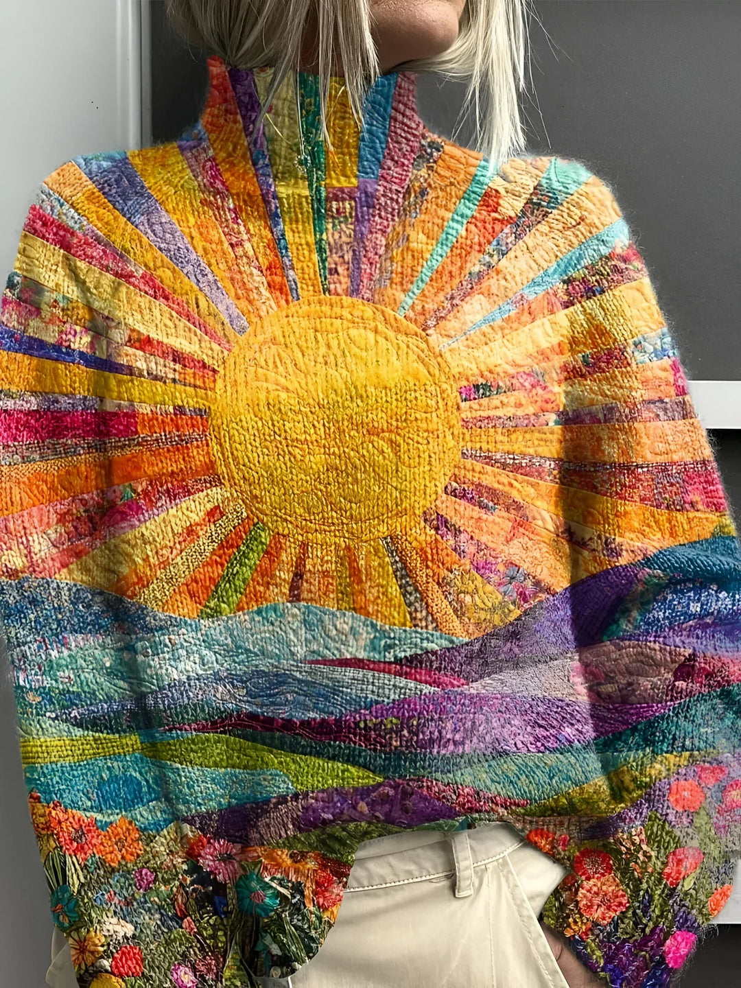 Stella™ - Happy Colorful Turtleneck Sweater