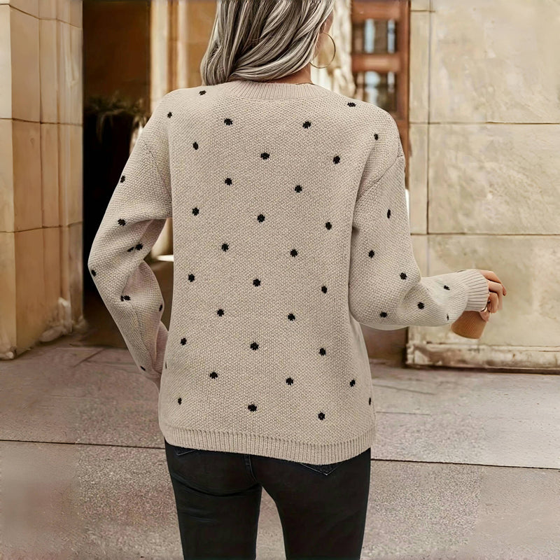 Nicole - Polka Dot Knitted Sweater