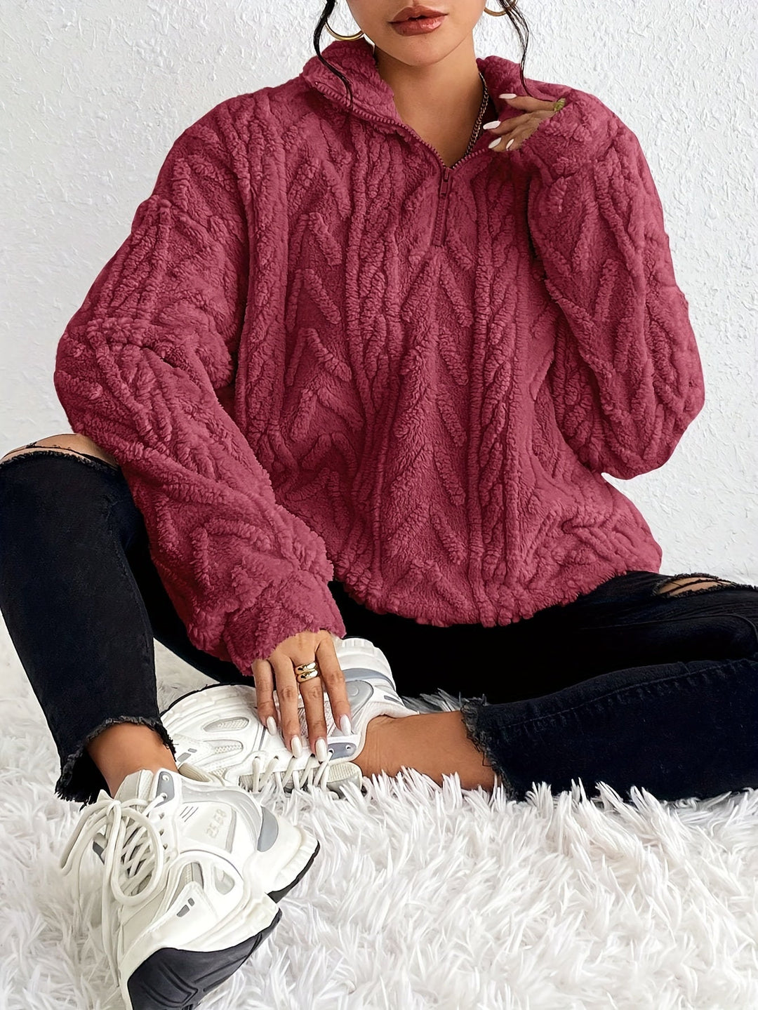 Tara - Knit Half Zip Jumper