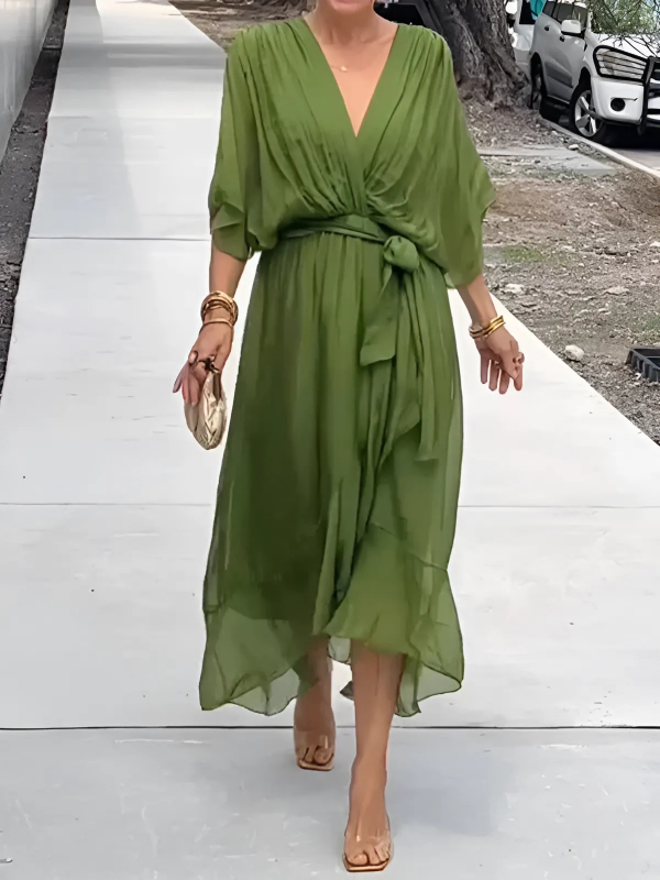 Nadine™ | Timeless Wrap Midi Dress