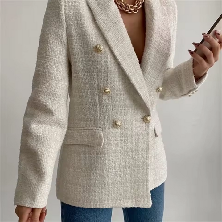 Lotte - Long-Sleeve Notched Collar Blazer