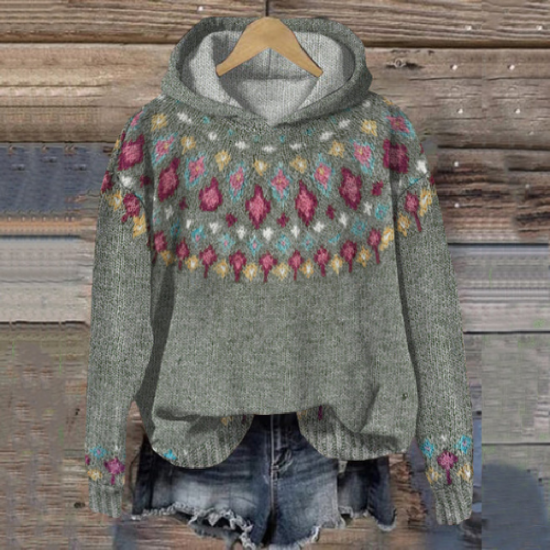 Rach - Ladies casual knitted hoodie