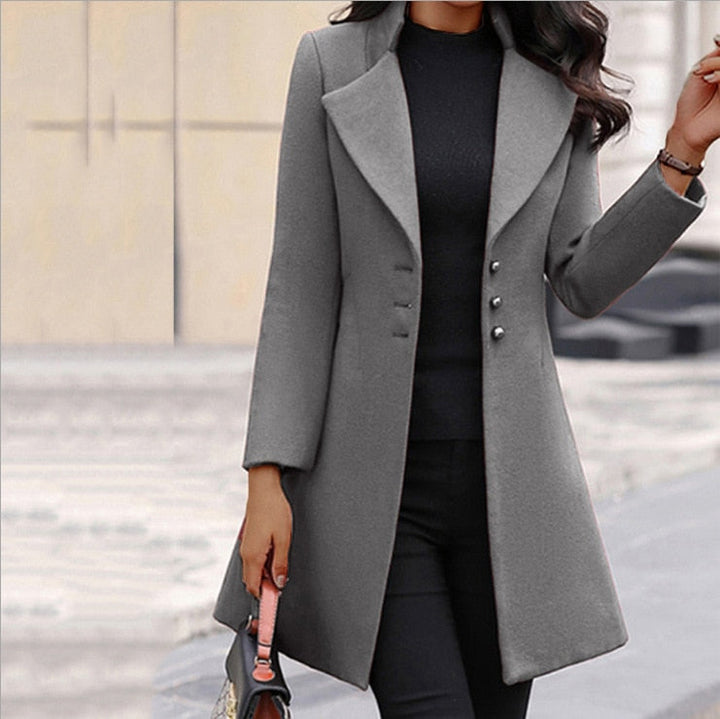 Gail™ - Sleek Buttoned Coat