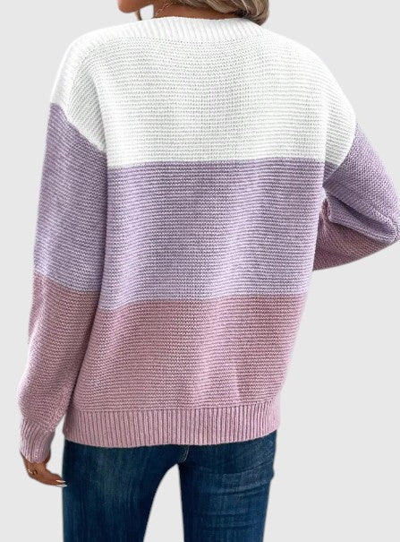 Kim™ | Elegant Tri-Colour Sweater