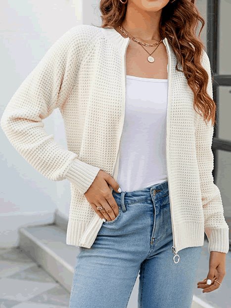 Nienke - Zip-Up Cardigan