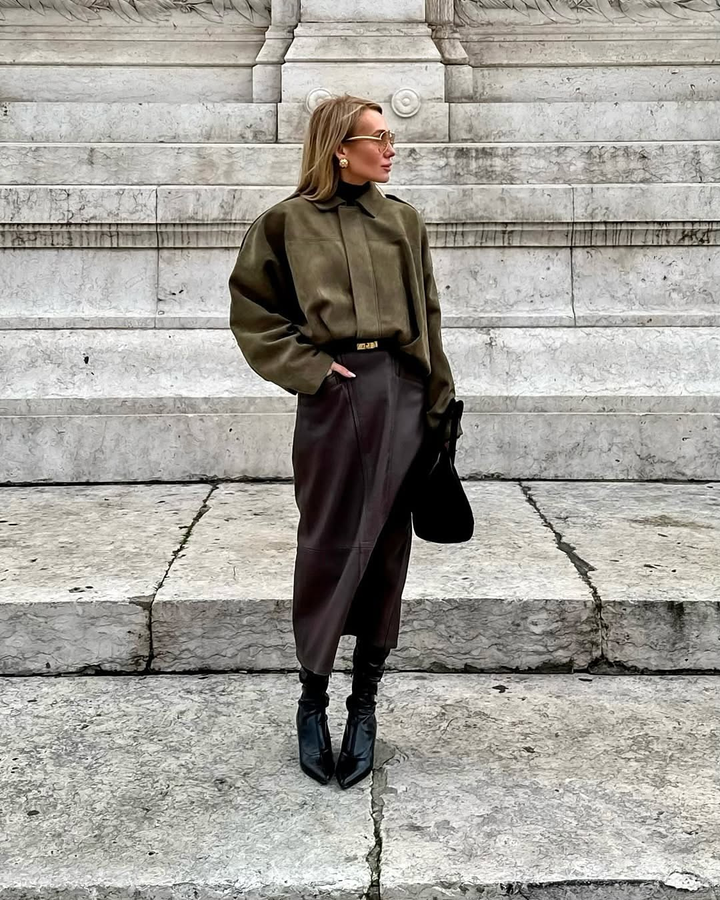 Senna - Suede Effect Bomber Jacket