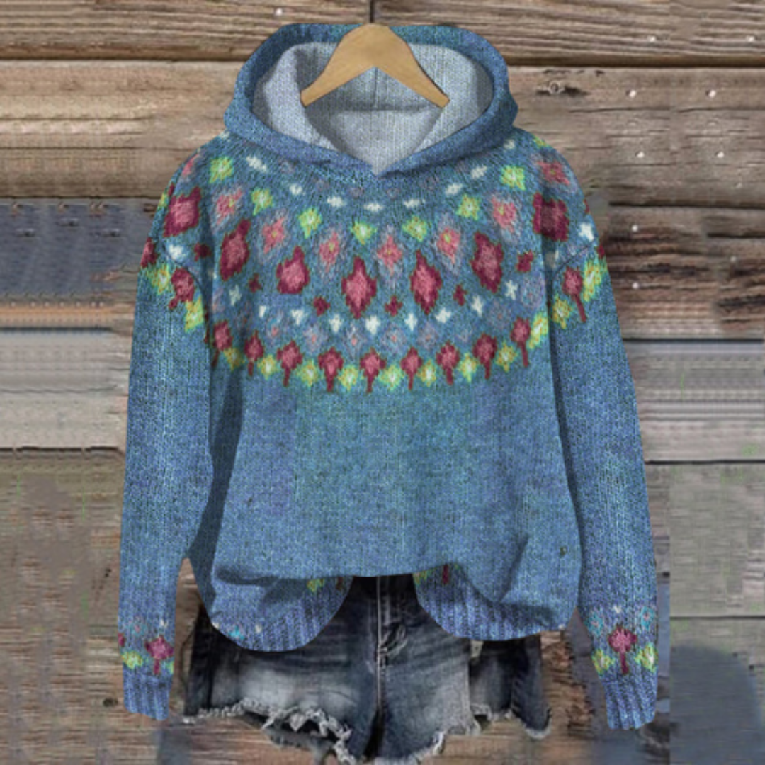 Rach - Ladies casual knitted hoodie
