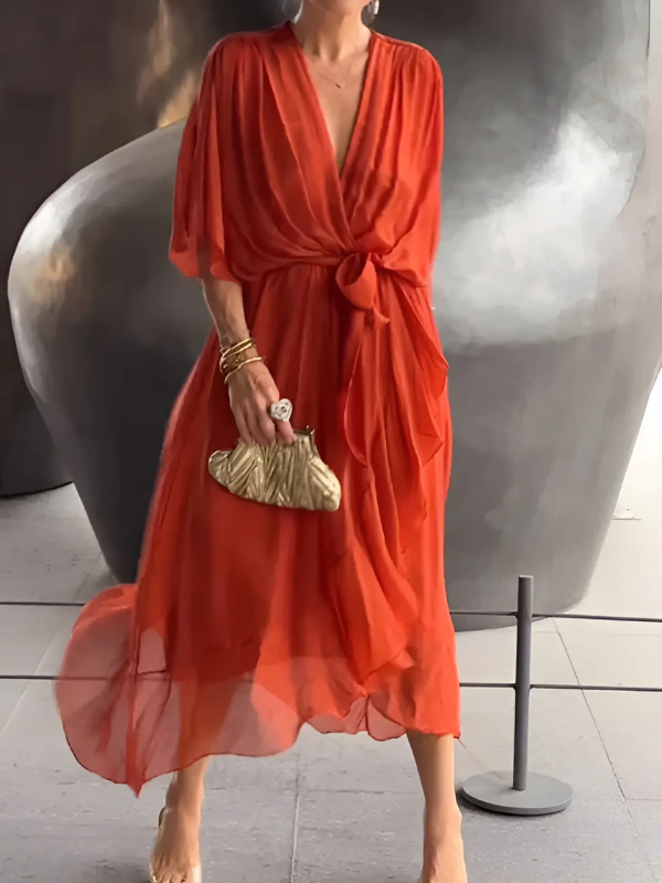 Nadine™ | Timeless Wrap Midi Dress