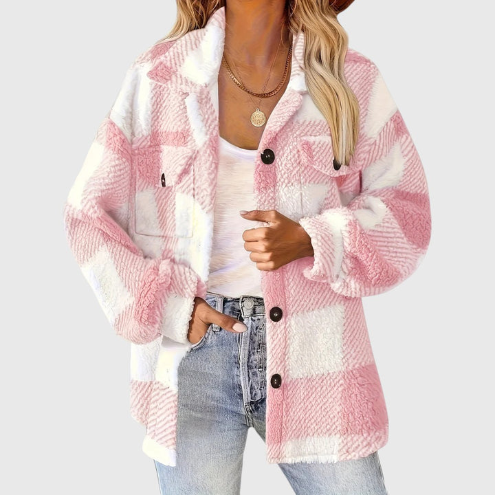 Yabbi - Polar Fleece Plaid Jacket