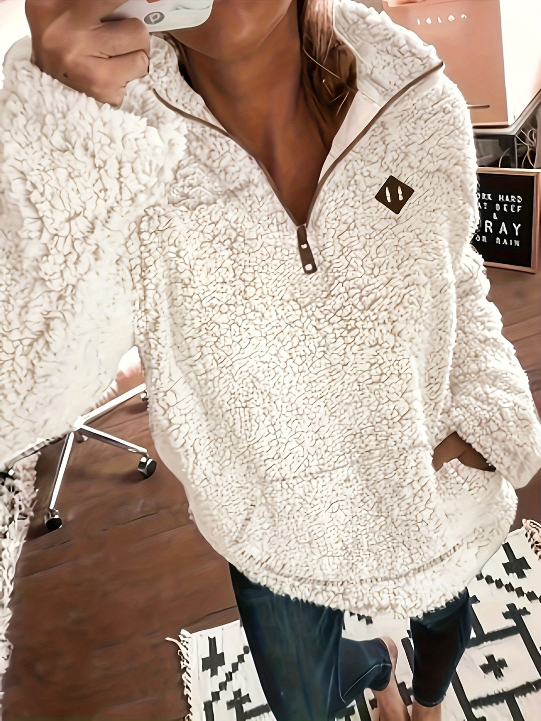 July - Elegant Teddy Jumper with Zip