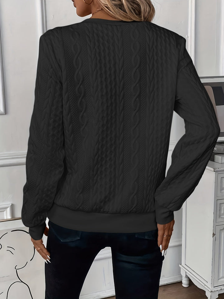 Elysha™ - Textured Quarter-Zip Pullover