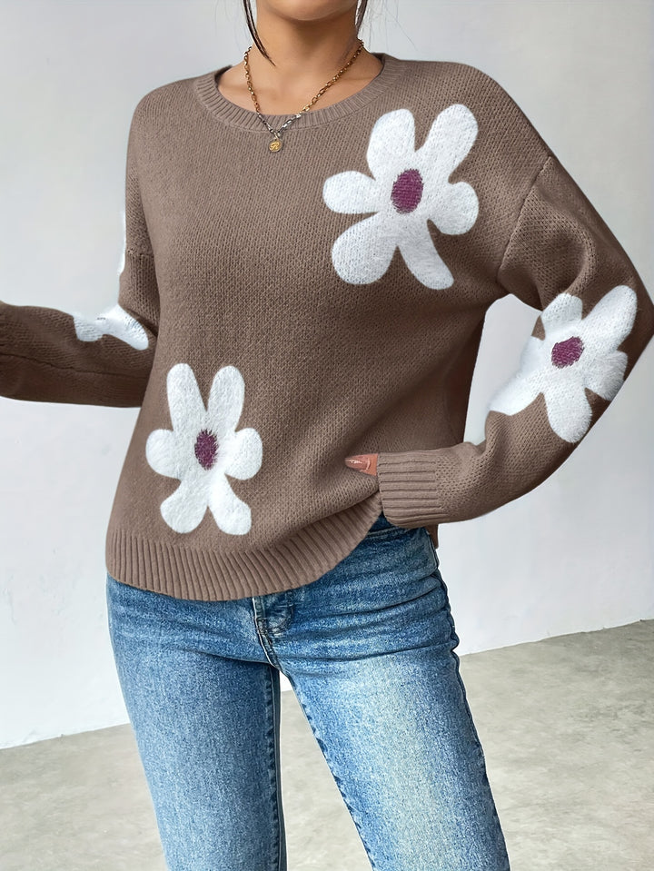 Pam - Elegant Floral Jumper