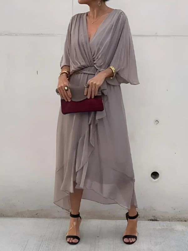 Nadine™ | Timeless Wrap Midi Dress