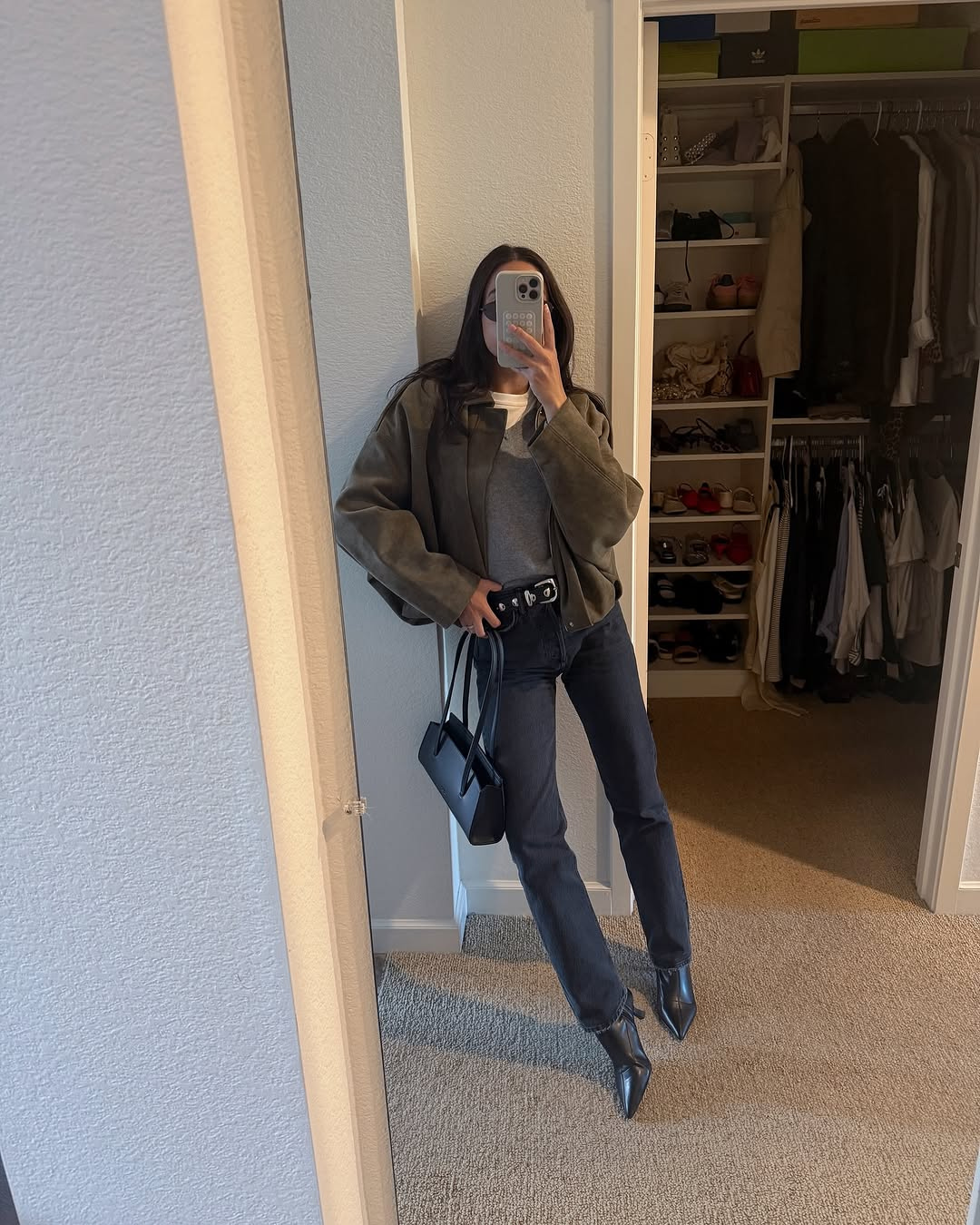 Senna - Suede Effect Bomber Jacket