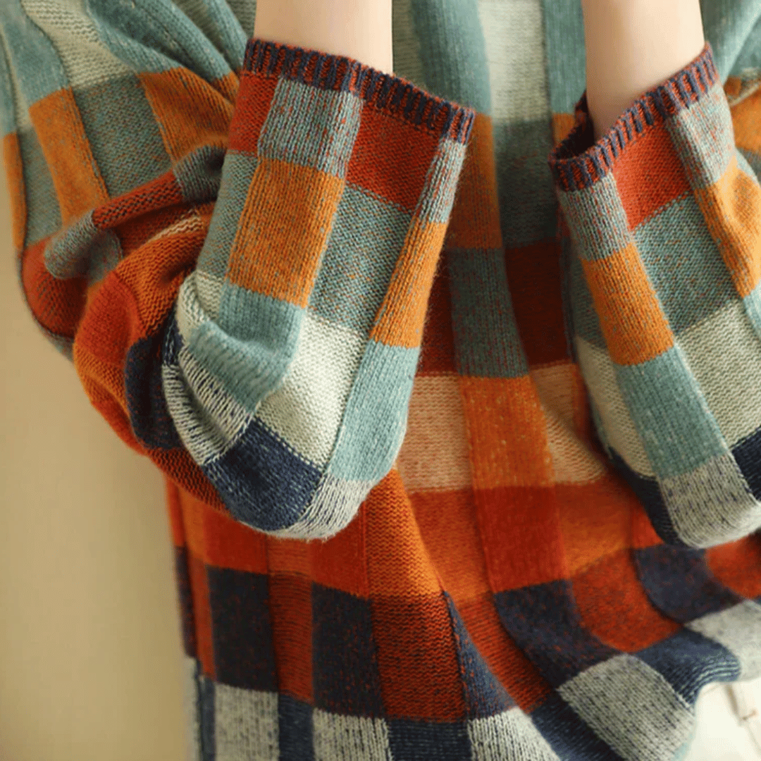 Tanya - Women’s Patchwork Turtleneck Jumper