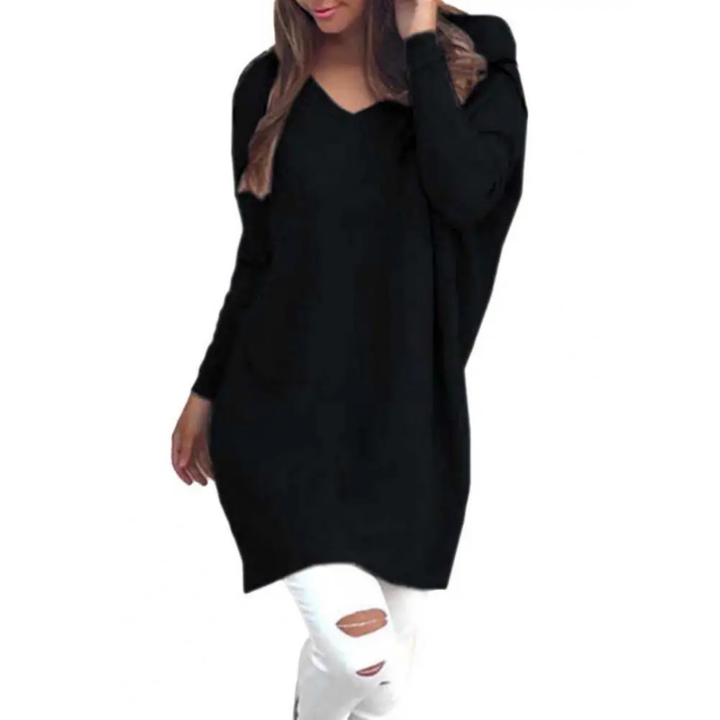 Wanda - Ladies' Cosy Oversized V-neck Jumper