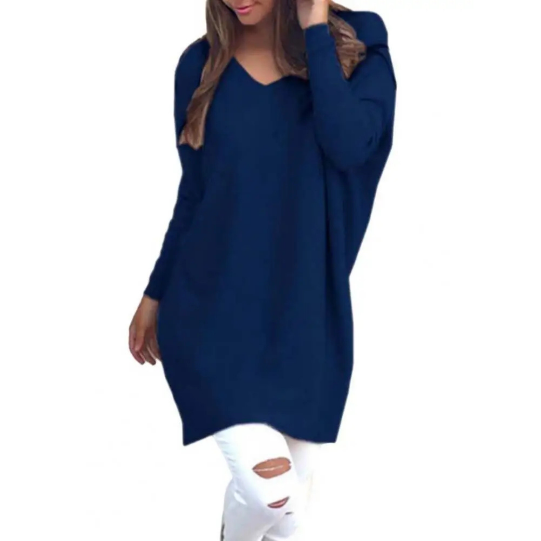 Wanda - Ladies' Cosy Oversized V-neck Jumper