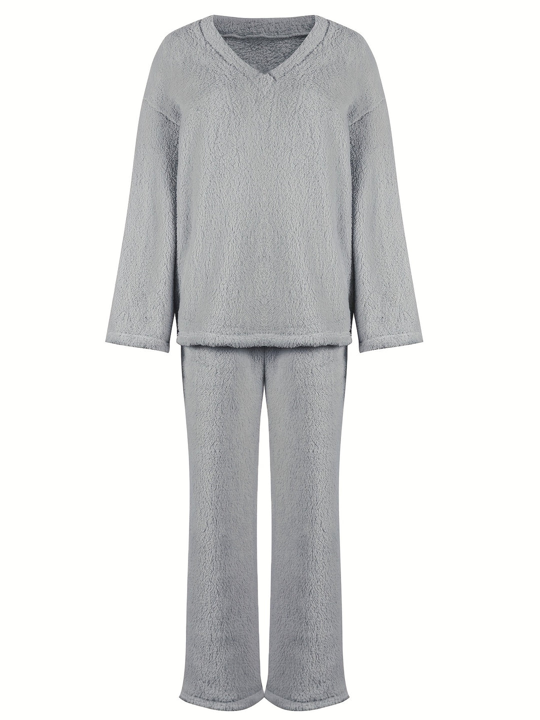 Melita - Cozy Elegant Women's V-Neck Set