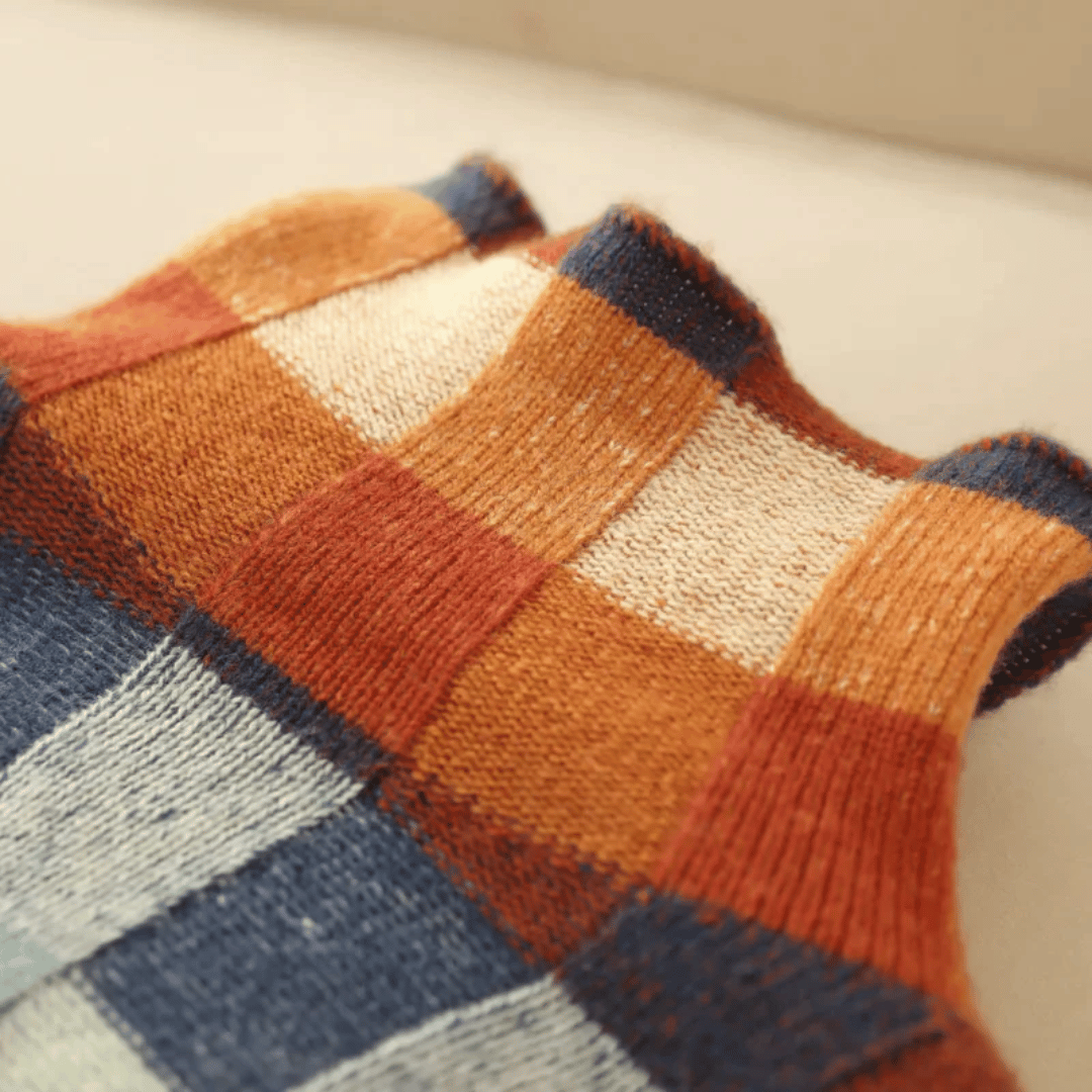 Tanya - Women’s Patchwork Turtleneck Jumper