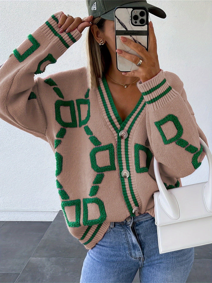 Zeria™ - Geometric Warm Cardigan