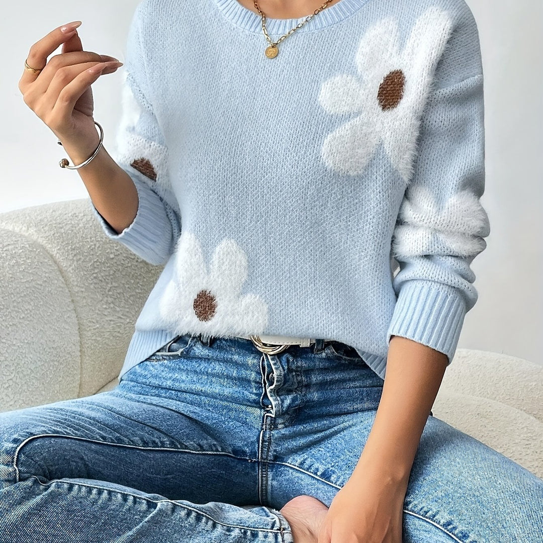 Pam - Elegant Floral Jumper