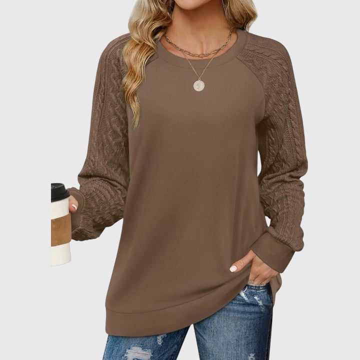 Arlene - Crewneck Cable Knit Sweater