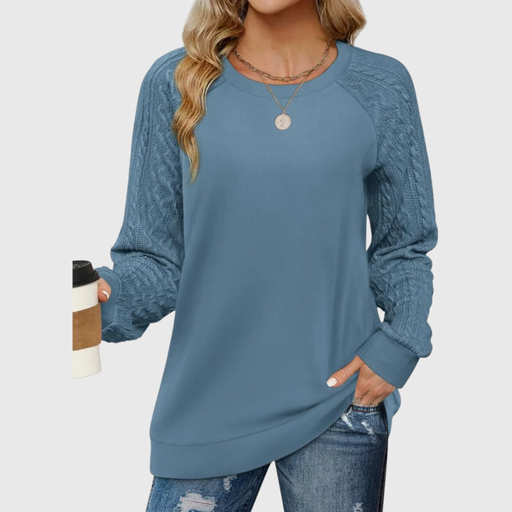 Arlene - Crewneck Cable Knit Sweater