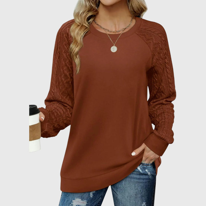 Arlene - Crewneck Cable Knit Sweater