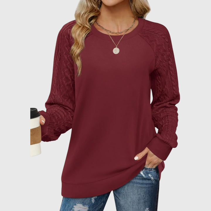 Arlene - Crewneck Cable Knit Sweater