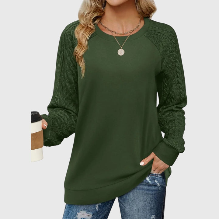 Arlene - Crewneck Cable Knit Sweater
