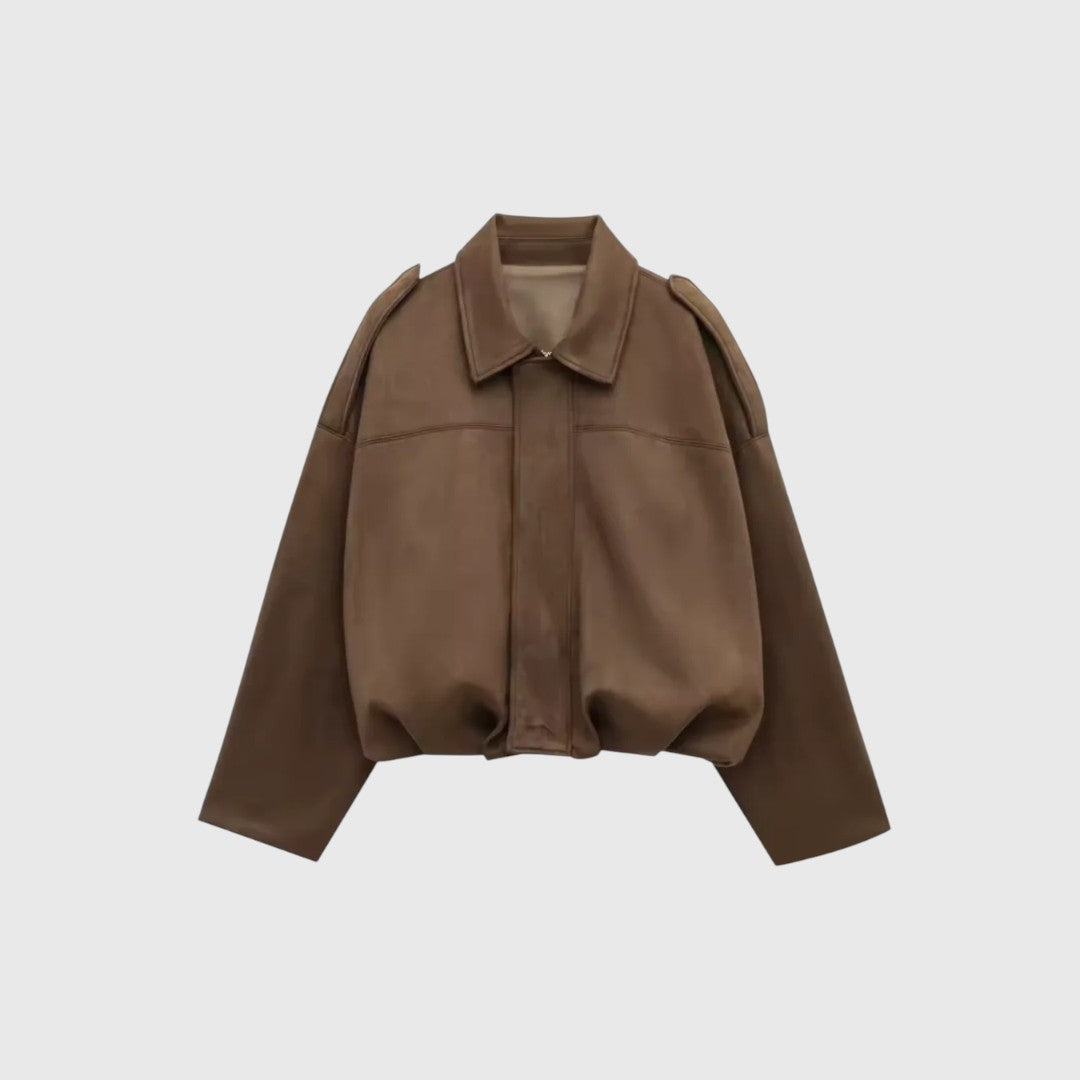 Senna - Suede Effect Bomber Jacket