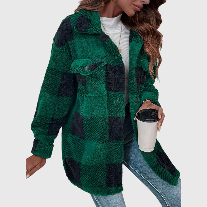 Yabbi - Polar Fleece Plaid Jacket