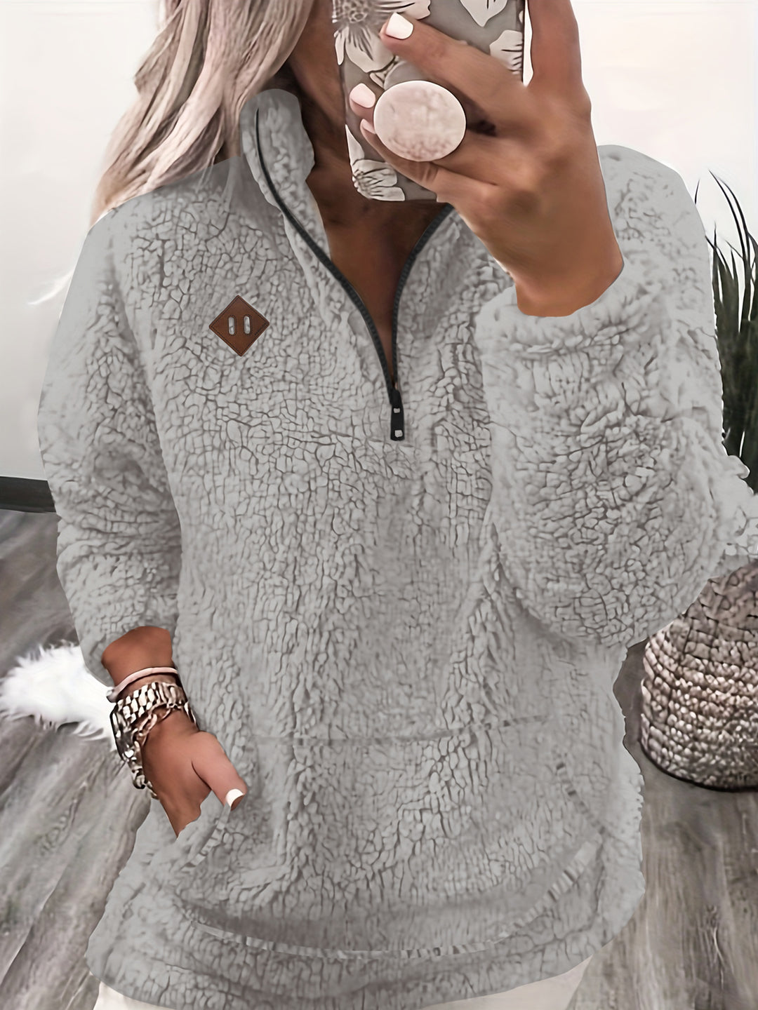 July - Elegant Teddy Jumper with Zip