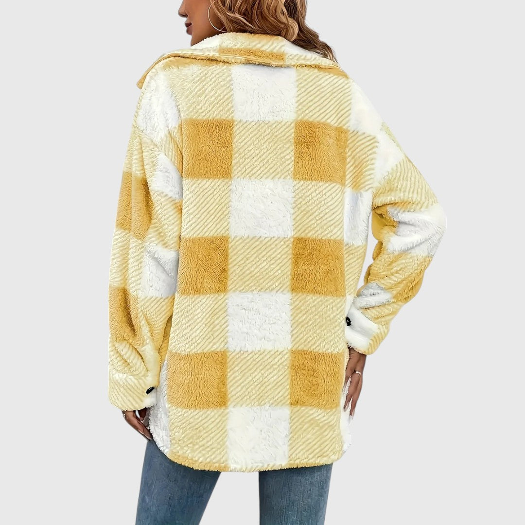Yabbi - Polar Fleece Plaid Jacket