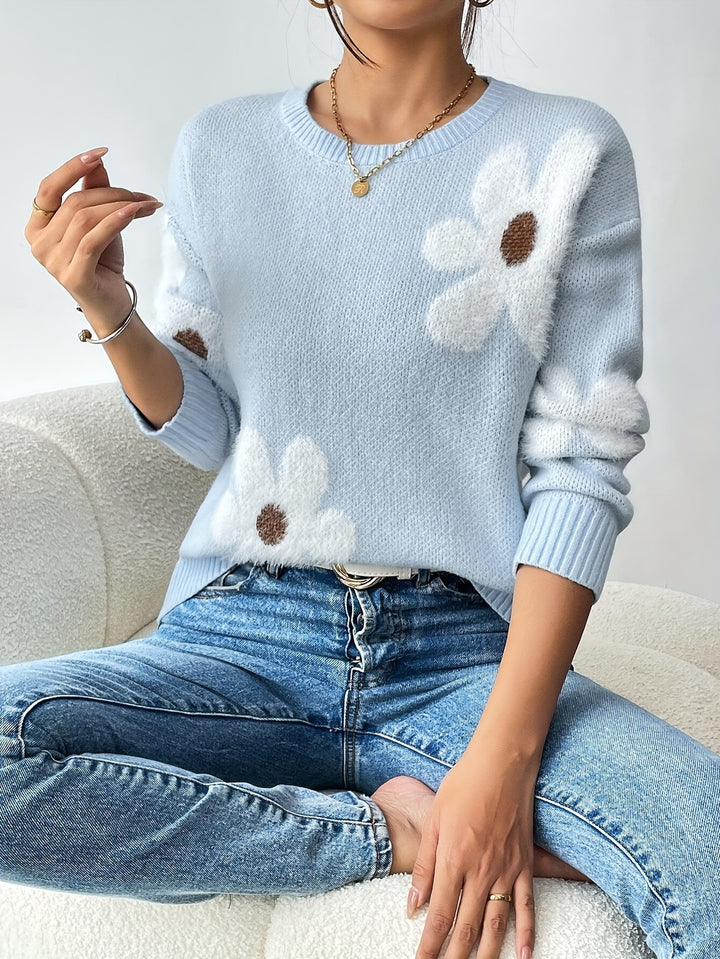 Pam - Elegant Floral Jumper