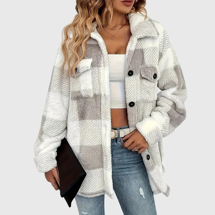 Yabbi - Polar Fleece Plaid Jacket
