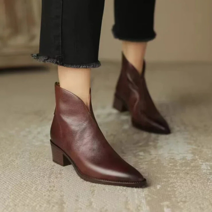 Sarah™ - Classic Leather Ankle Boots for Women