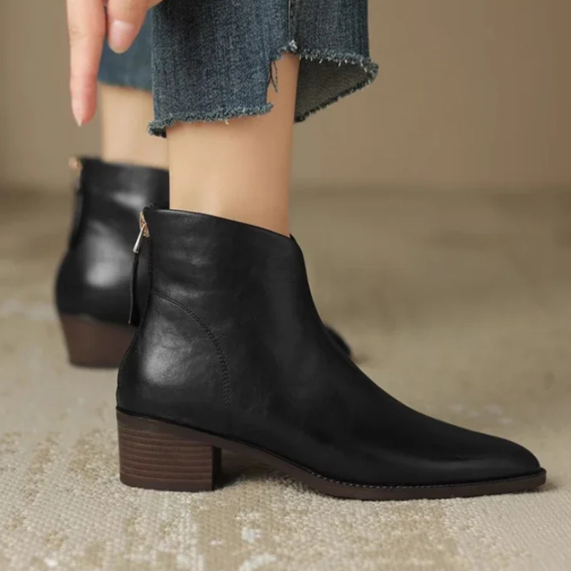 Sarah™ - Classic Leather Ankle Boots for Women