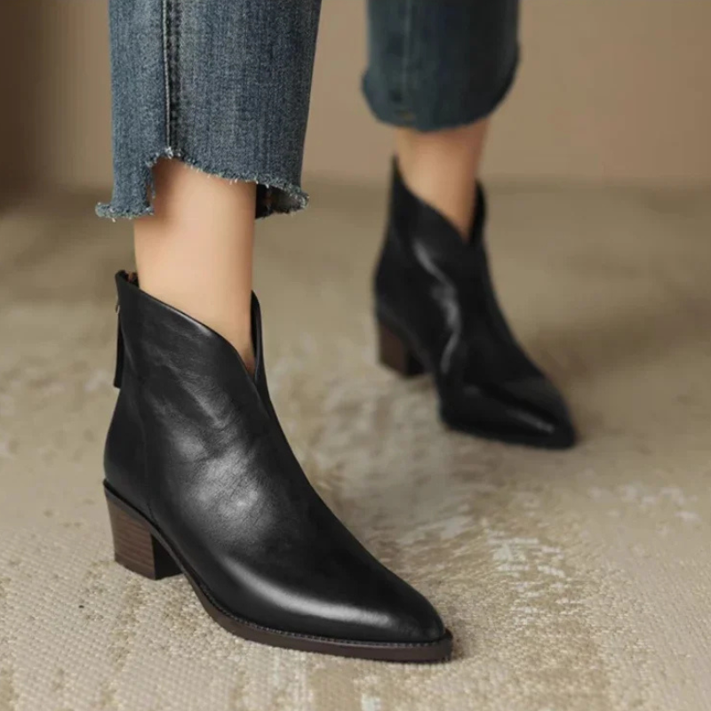 Sarah™ - Classic Leather Ankle Boots for Women