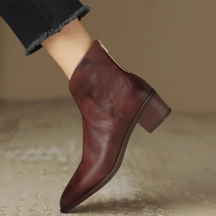 Sarah™ - Classic Leather Ankle Boots for Women