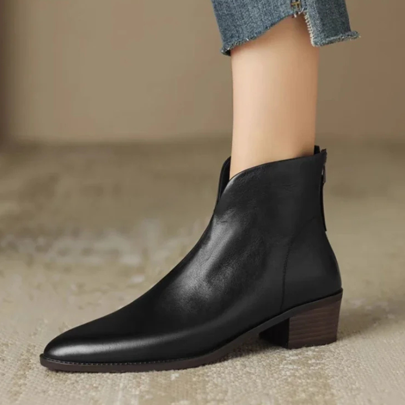 Sarah™ - Classic Leather Ankle Boots for Women