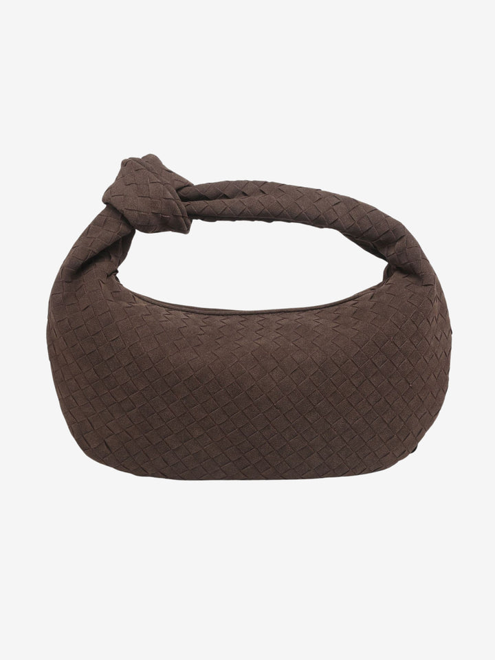 Celeste | Knotted Braided Medium Suede Bag