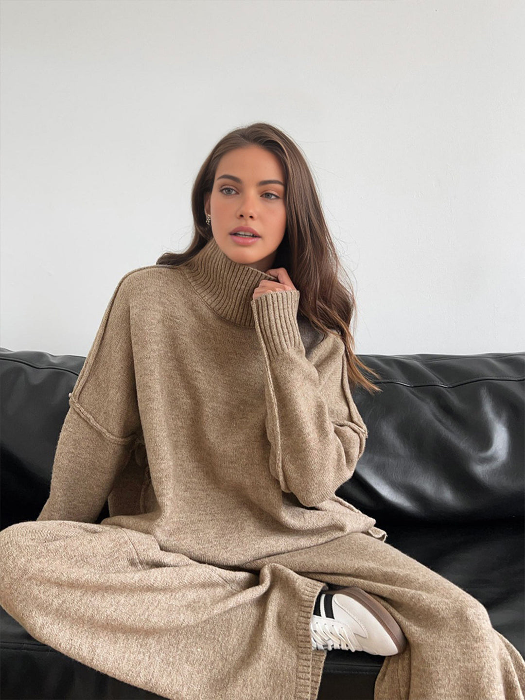 Pippa - Soft Knit Turtleneck Lounge Set