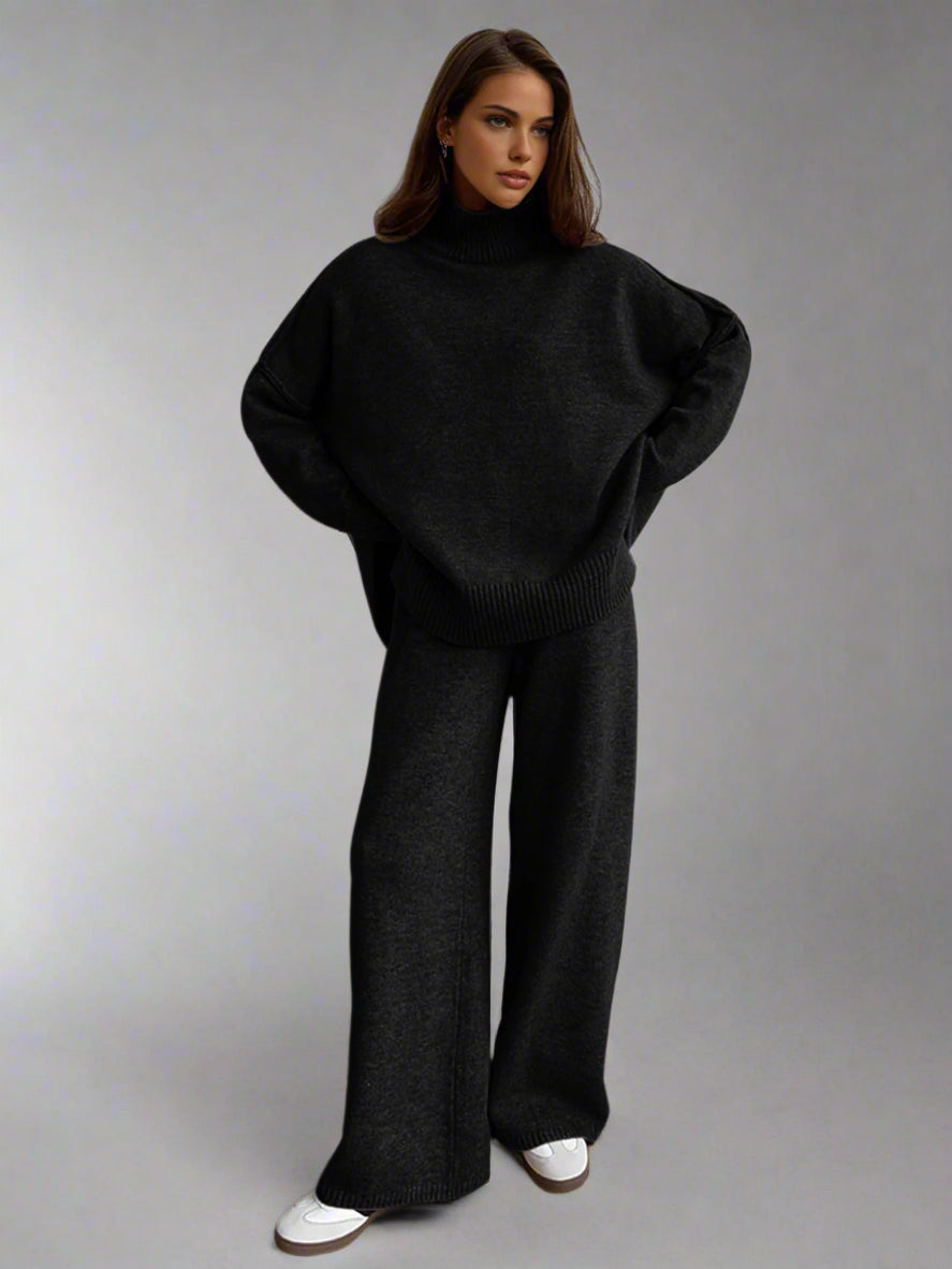 Pippa - Soft Knit Turtleneck Lounge Set