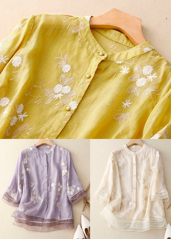 Ava™ | Embroidered Cotton Blouse