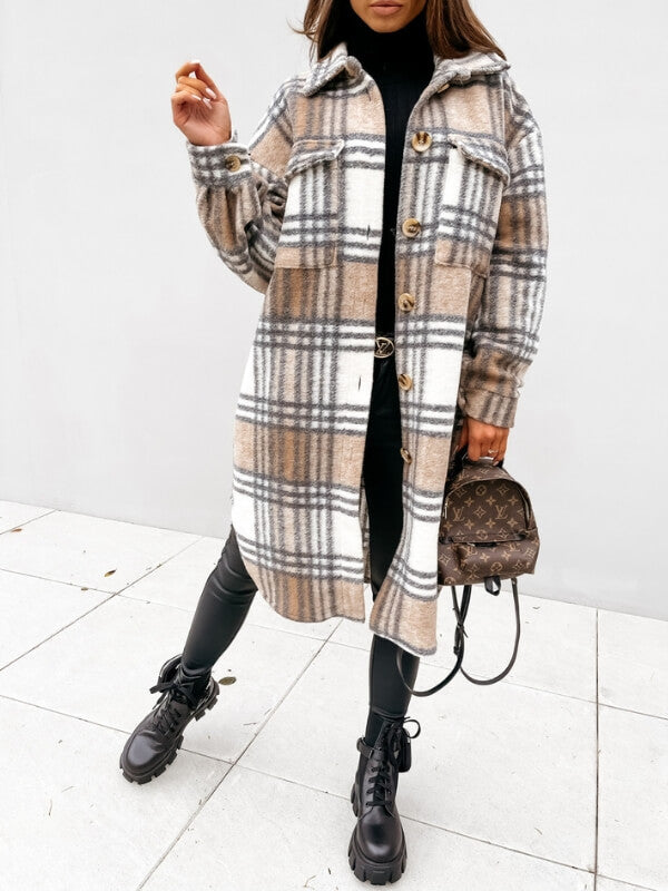 Kaitlyn™ - Plaid Longline Jacket