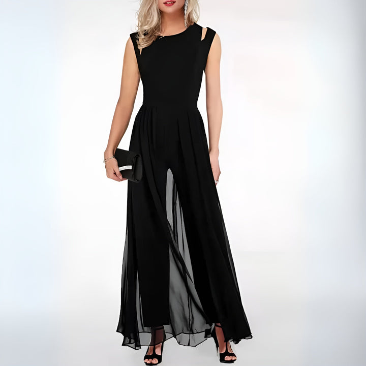 Summer - Sleeveless Jumpsuit With Wide Leg For Women