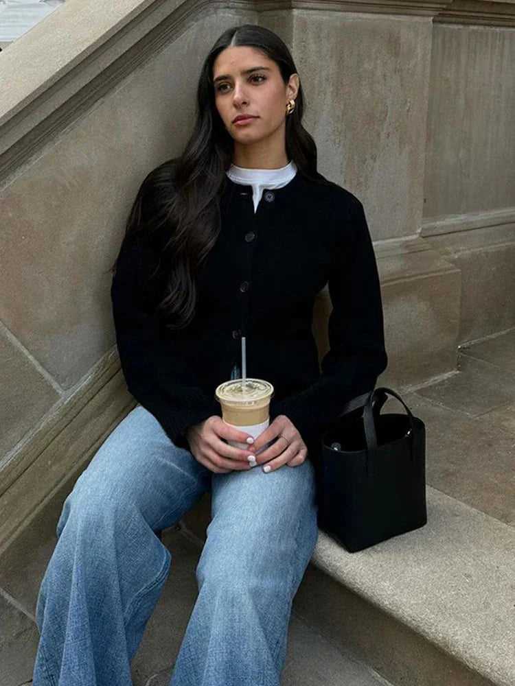 Sharon - Button-Up Knit Cardigan