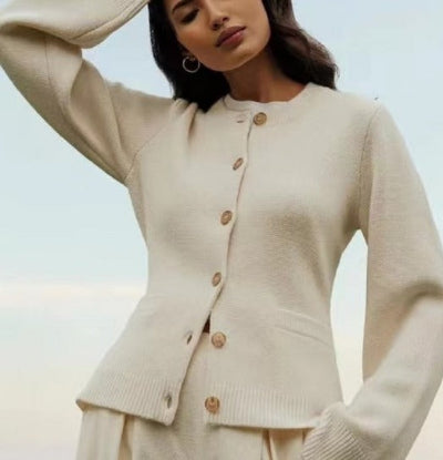 Sharon - Button-Up Knit Cardigan