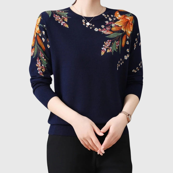 Lotti™ - Elegant Floral Knit Jumper